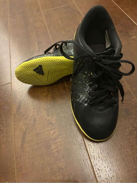 adidas Other - Black and Yellow Kids indoor soccer shoes. Size 13.5 Addidas